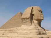 great sphinx and pyramid of giza egypt