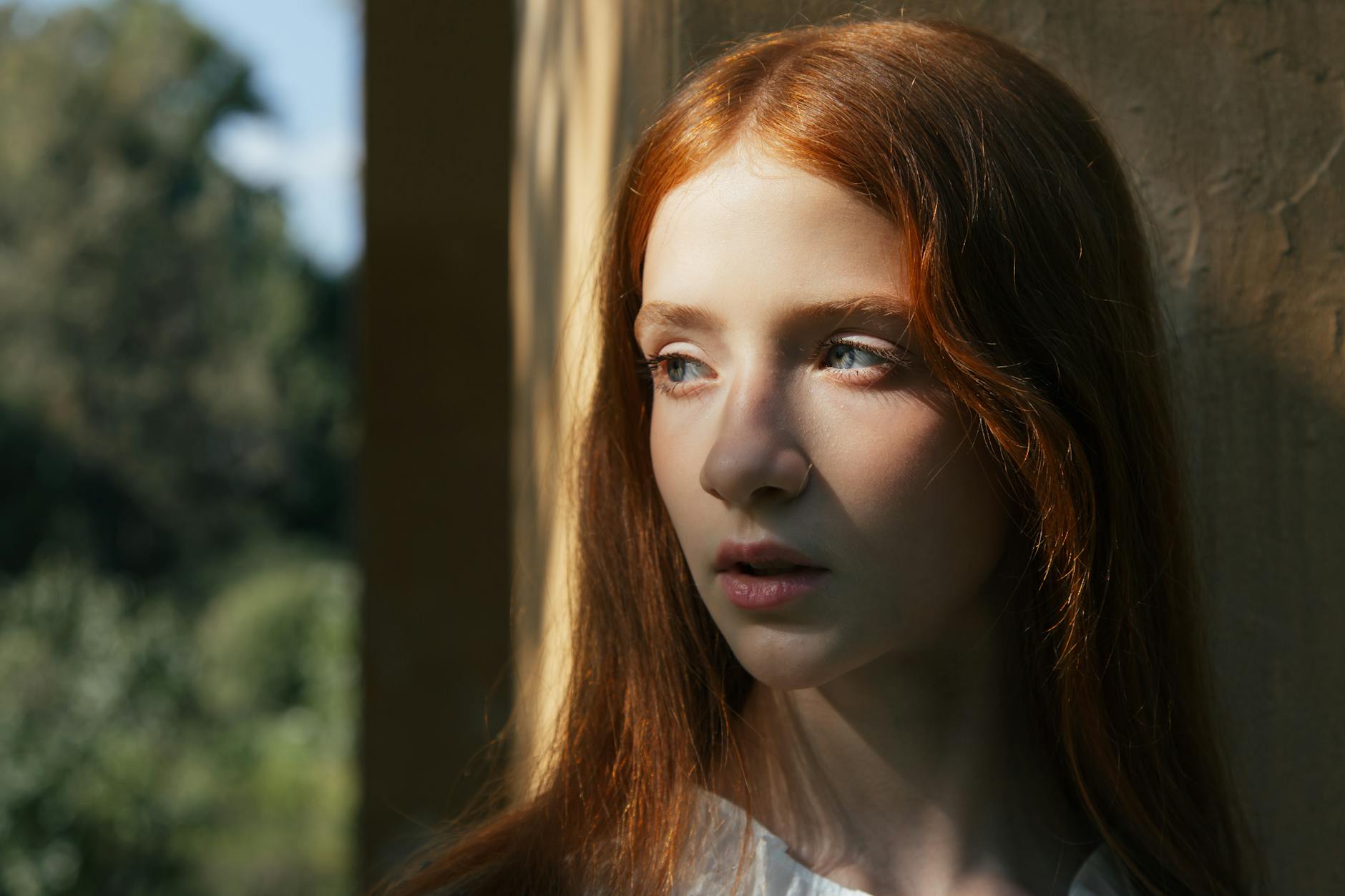 portrait of redhead woman